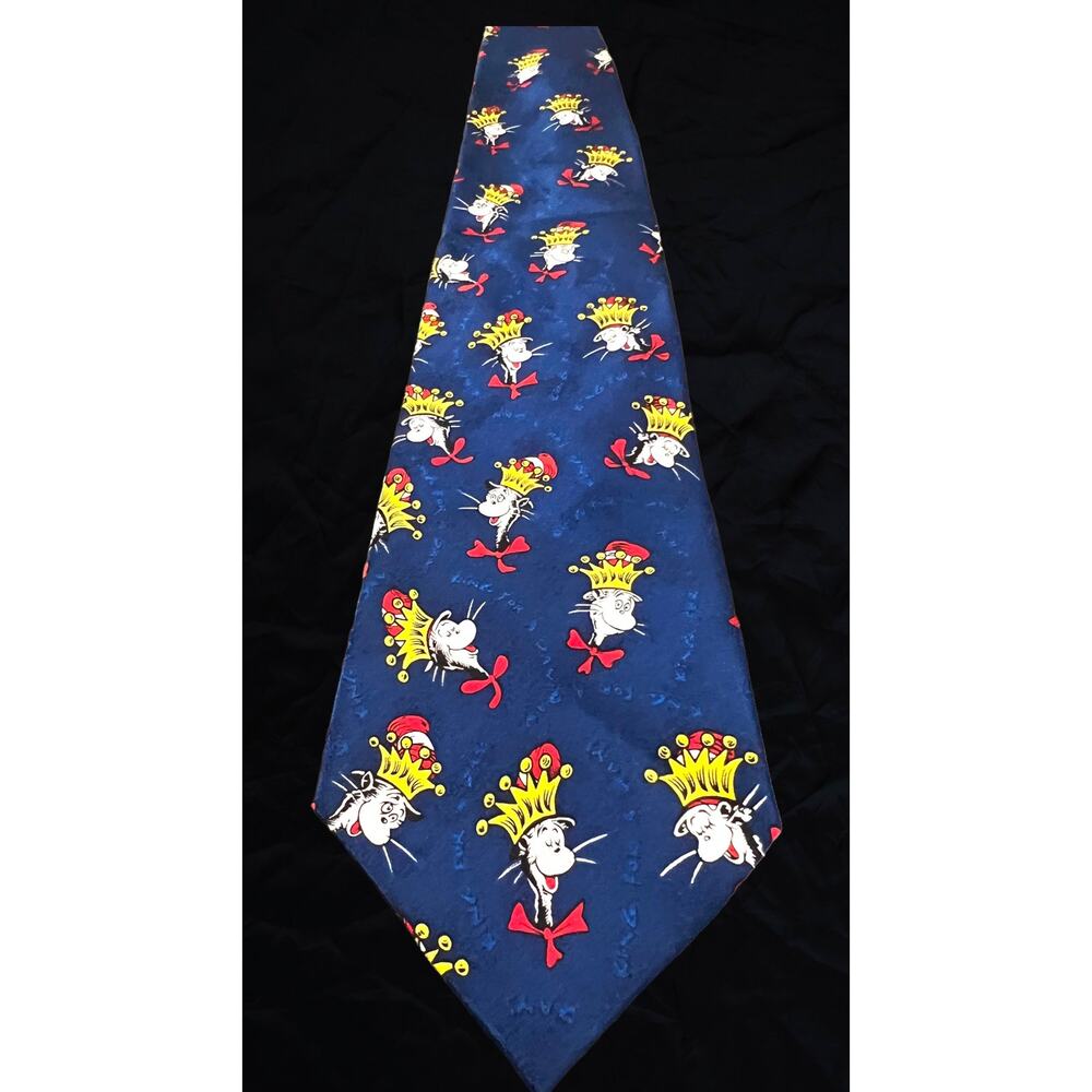 Dr Seuss Cat in the‎ Hat Dark Blue Tie - 1994